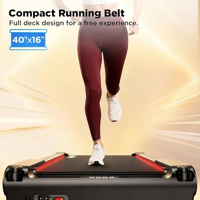 Jogwell Walking Pad Treadmill with 20%/15%/12% Auto Incline, 350lbs Capacity Treadmills for Home Office Under 35dB, Spacious Running Area, Vertical Storage, 3/3.5HP Brushless
