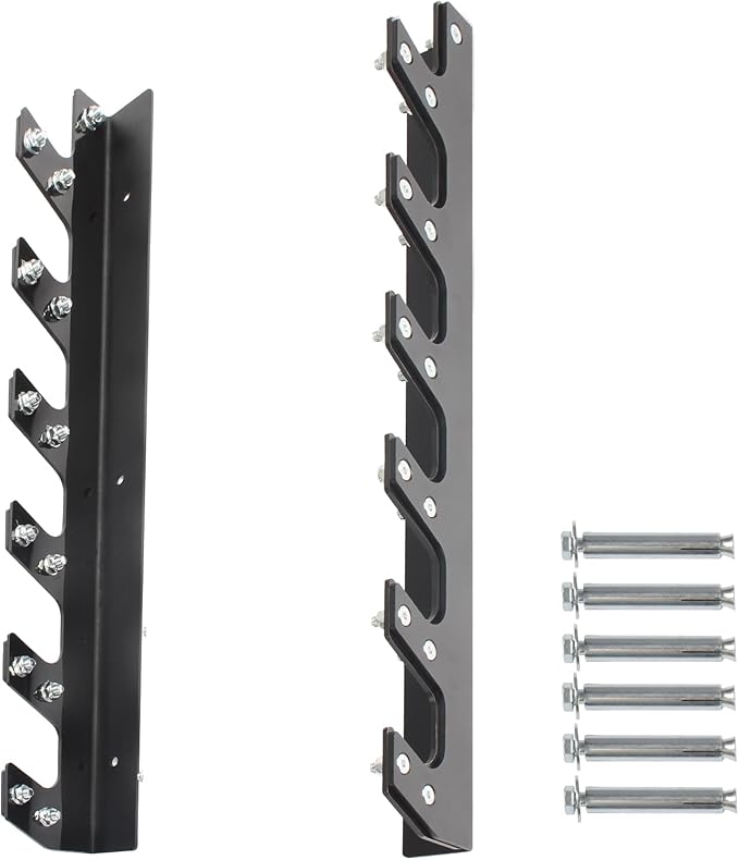 Wall Mounted Barbell Holder for 6 Bars – Heavy Duty 400LB Capacity Horizontal Storage Rack with Protective UHMW Liner | Easy Installation with Included Hardware | for Home Gym & Garage Organization