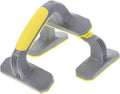VALICLUD 2 Pcs Push up Bars Handles with Non-slip Grip, Plastic Pushup Stands for Home Gym Fitness and Strength Training, Gray and Yellow Push up Equipment for Bodyweight Workouts