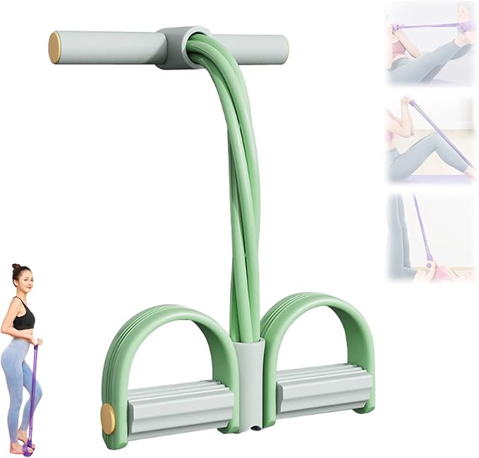 Fashion Puller Exercise, 8 Tube Pedal Resistance Device, 21 Fitness Resistance Bands-4 Tube Pedal Ankle Puller,Detachable and Adjustable Pedal Resistance Device, Unisex