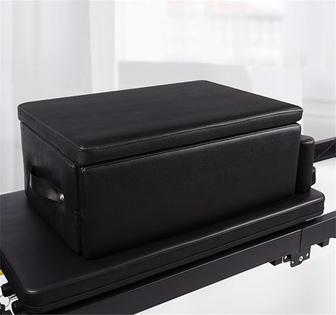 Fold Pilates Box for Reformer 24.4X 17 X 9 Inch Pilates Reformer Box, Premium PU and Wood Pilates Sitting Box, Home Use Pilates Bed/Pliates Reformer Machine Accessories