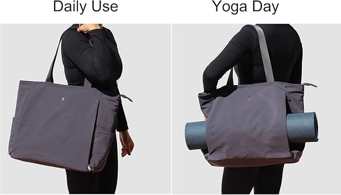 ESVAN Yoga Mat Bag Yoga Tote Carrier Shoulder Bag Carryall Tote for Office,Yoga,Pilates,Travel,Beach and Gym