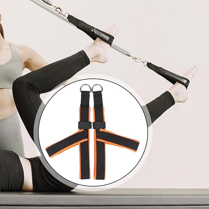 2 Pilates and Flexibility Straps. Flexible Straps for Home Or Studio Exercise.