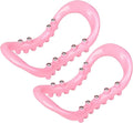 Set of 2 Pilates Yoga Fitness Rings, Pilates Circle Stretch Resistance Training Support Massage, Yoga Equipment Ring with Massage Steel Balls, Training Ring for Pilates, Pink