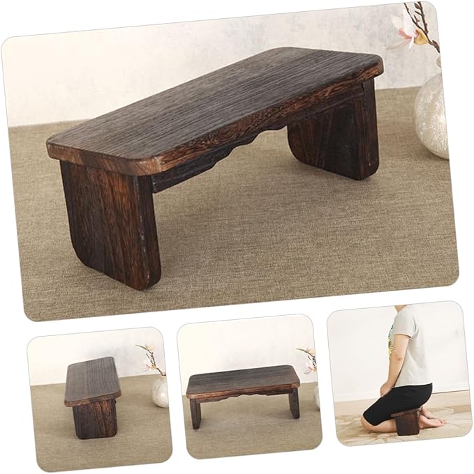 Wood Kneeling Stool Foldable Meditation Bench for Worship Home Use and Travel Wooden Design for Comfortable Sitting and Prayer