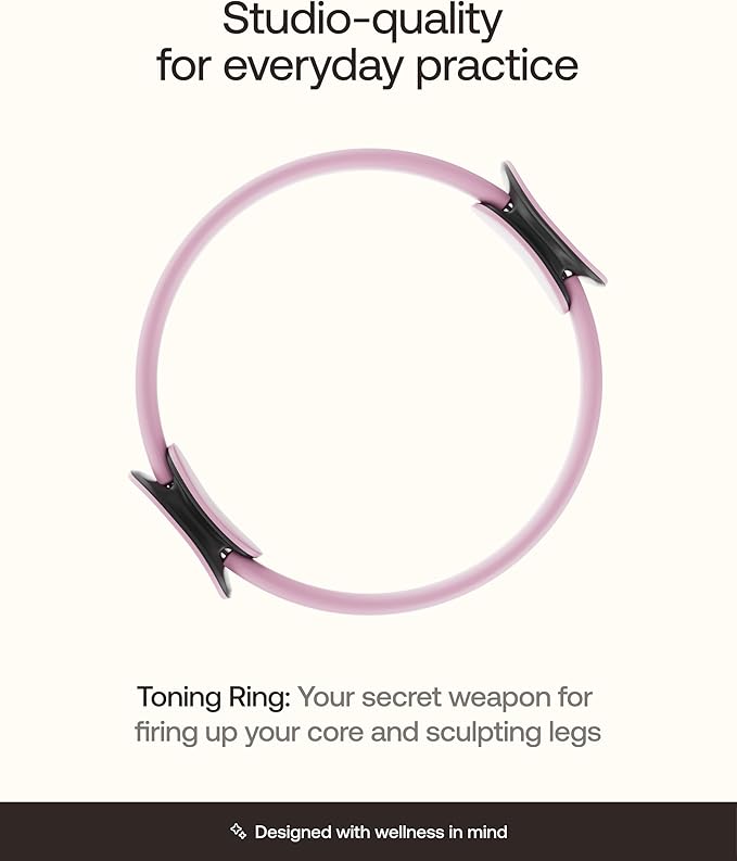 BetterMe Toning Pilates Ring – Magic Circle Pilates Ring for Strength & Flexibility – 15 Inch Fitness Ring for Home Pilates & Yoga Workouts