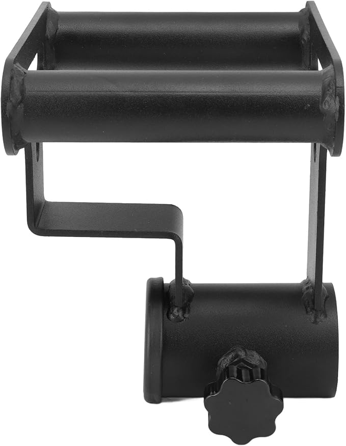 T Bar Row Platform with V Bar Landmine Handle Attachment, Compact Iron Barbell Accessory for Home Gym, Sturdy Grip Strength Training Equipment for Upper Body Workouts