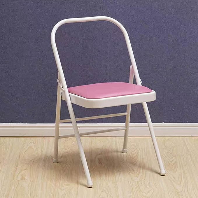 Iyengar Yoga Chair,Pilates Chair,Yoga Inversion Chair,Backless Yoga Chair Prop,Home Exercises Reinforced Design, Pink-82cm×45cm