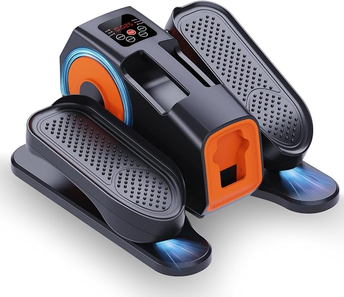 Under Desk Elliptical, Elliptical Leg Exerciser for Seniors, Home Portable Elliptical with Remote Control and 12 Adjustable Speeds, Electric Seated Pedal Exerciser