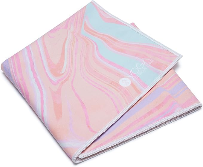 yogadesignlab | The Hand Towel | Premium Non Slip Hand Towel | Designed in Bali | Colorful Eco Printed + Quick Dry + Soft | Hot Yoga, Bikram, Ashtanga, Sport, Barre, Travel (Pearl)