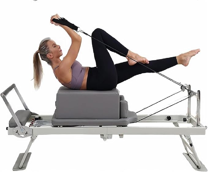 Fold Pilates Box for Reformer 24.4X 17 X 9 Inch Pilates Reformer Box, Premium PU and Wood Pilates Sitting Box, Home Use Pilates Bed/Pliates Reformer Machine Accessories