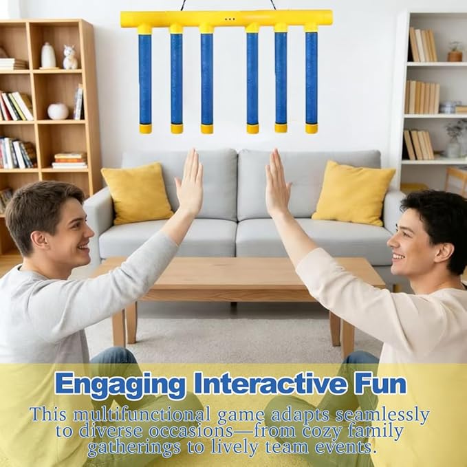 Reflective Drop Stick Challenge Game, Hand-Eye Coordination Reflex Training Toy with 3 Speed Modes, Interactive Catching Sticks Game
