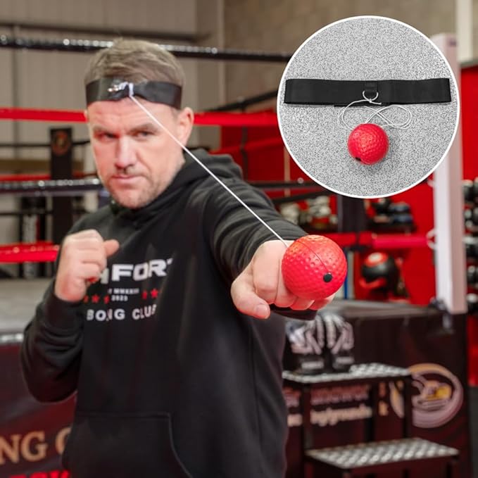 FORZA Boxing Reflex Ball | Boxing Training Ball - Premium Boxing Equipment For Gym Workouts & Fitness | MMA Speed Training Equipment | Portable Reaction Ball