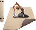 Large Yoga Mat (6'x4') – 1/4" & 1/2" Thick Exercise Mats for Home Workout, Extra Wide Workout Mats for Home Gym, Yoga, Pilates, Stretching, Floor & More
