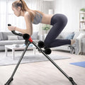 Adjustable Ab Roller Machine, Dual Track Ab Roller Machine for Home Gym, Foldable Waist Trainer Machine for Body Shaping, Foldable & Adjustable Ab Trainer for Beginner