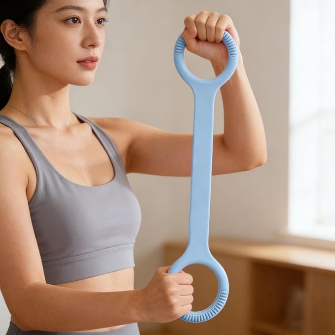 Figure 8 Resistance Band with Handles, Fitness Ropes Exercise Bands for Women, Elastic Ropes for Arm Back Shoulder Stretching Training, for Yoga, Pilates, and Physical Stretching ﻿