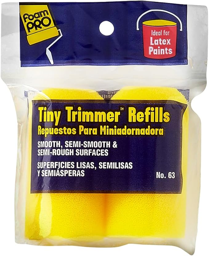 Foam PRO 63 Foam Paint Roller Refills, Pack of 2