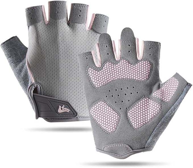 INOGIH Half-Finger Workout Gloves for Men and Women - Anti Slip Exercise Gloves for Weight Lifting, Cycling, Gym, Training