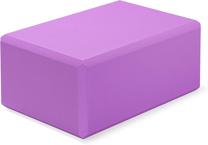 1 Pack Large Foam Yoga Blocks 9x6x4 Inches, Sturdy Pilates Block, Workout Block, Non Slip Surface Yoga Brick for Pilates Meditation, Stretching and Toning, Pink