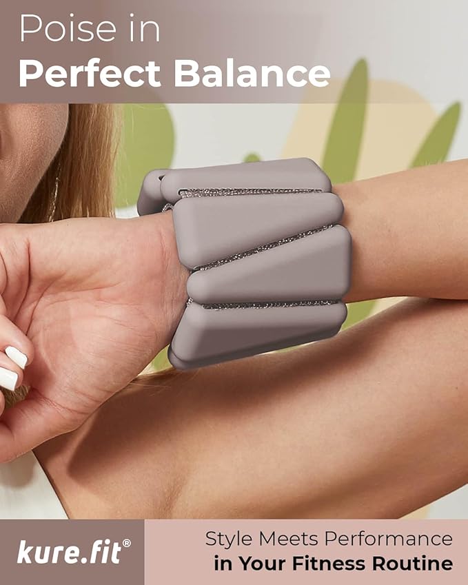 Pilates Weight | Wrist & Ankle Weights for Women | Weighted Bangles | 1LB/ 2LB Each (Set of 2)