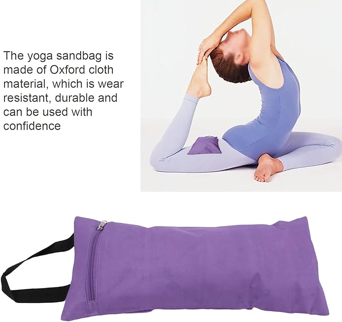Yoga Sandbag, 3 Colors Zippered Design Oxford Cloth Material Bag, Rollable Foldable Weighted Fitness Bag for Adding Weight and Support