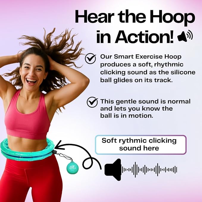 FIT ON FORM Infinity Weighted Hula Hoop for Adults Weight Loss, Smart Exercise Hola Circle Hoop for Women Abs Workout