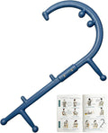 Trigger Point Massage Cane for Back, Neck & Shoulder Relief, Self Massage Tool for Deep Tissue & Muscle Knots, Ergonomic Therapy Cane to Reach Hard-to-Reach Back Spots, Lightweight Portable (ROYBLUE)