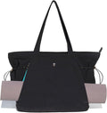 ESVAN Yoga Tote Bag for Women Shoulder Bags Drawstring for Office Workout Travel Carryall Pilates Gym and Beach