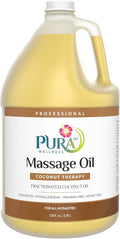 Coconut Therapy 1 Gallon Massage Oil, Coconut Oil, Professional, Massage Therapy, Deep Tissue, Unscented, Natural Ingredients, Skin Hydrating, Moisturizing, Muscle Relief, for Bruising