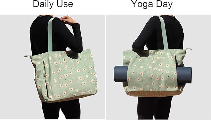 ESVAN Yoga Mat Bag Yoga Tote Carrier Shoulder Bag Carryall Tote for Office,Yoga,Pilates,Travel,Beach and Gym