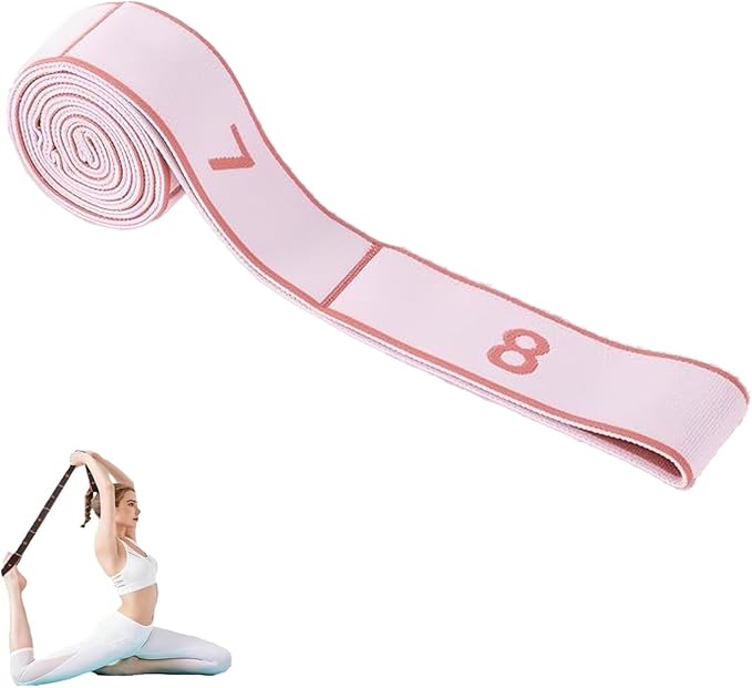 Fitness Resistance Bands for Stretching and Yoga, Number Stretch Resistance Band with Clear Markings, 8/10/12 Section Stretch Band for Fitness, Pilates, Dance, Full Body Workout