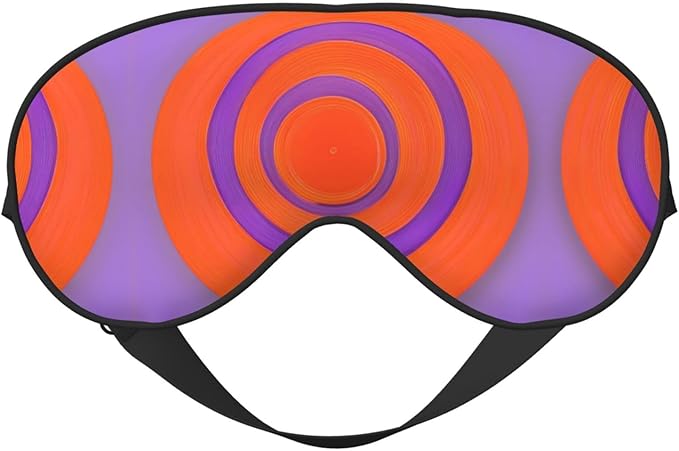 Orange Circle Centre Head-Mounted Double-Sided Light-Blocking Sleeping Eye mask to Protect Eyes and Relieve Eye Fatigue