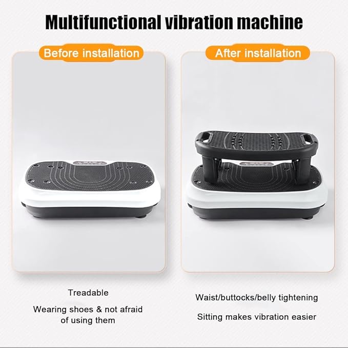 Vibration Plate Exercise Machine,Whole Body Vibration Platform Machine,Fitness Vibration Trainer for Weight Loss Shaping Toning Home Gym
