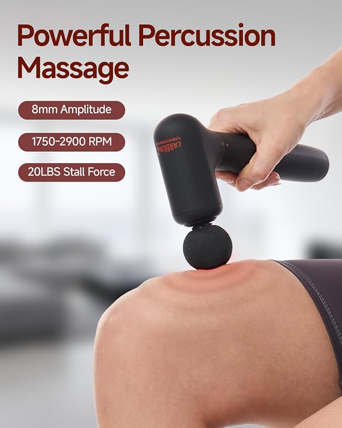Upgraded 2-in-1 Massage Gun with Heat, Pain Relief Deep Tissue Back and Neck Massager with Extension Handle, Handheld Muscle Massage Gun for Back, Shoulder, Arm,Thigh, FSA-HSA Eligible