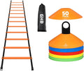 GHB Agility Ladder 1 Pack and Disc Cones 50 Pack 2 Carrying Bag
