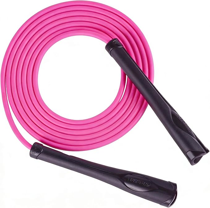YUEDONG Women’s Silent Jump Rope, Apartment Friendly Tangle-Free Weighted 5mm PVC Rope, Ergonomic Grip Adjustable for Home Workout Cardio Fat Loss