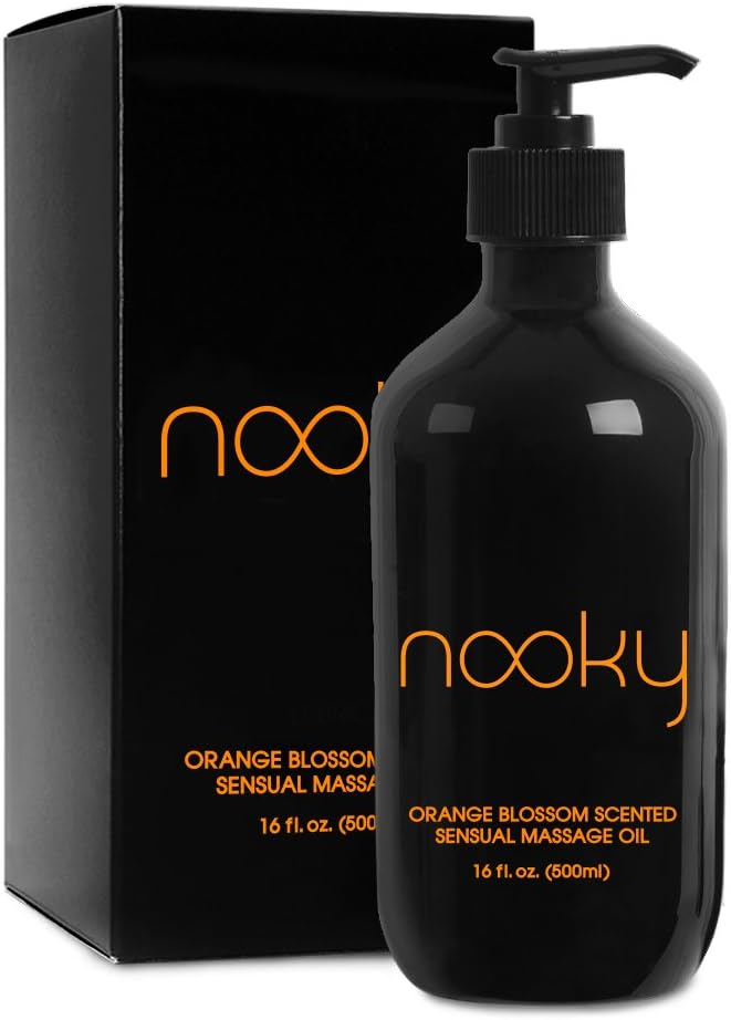 Nooky Orange Blossom Massage Oil. with Jojoba and Essential Oils. for Massaging 16 Ounce.