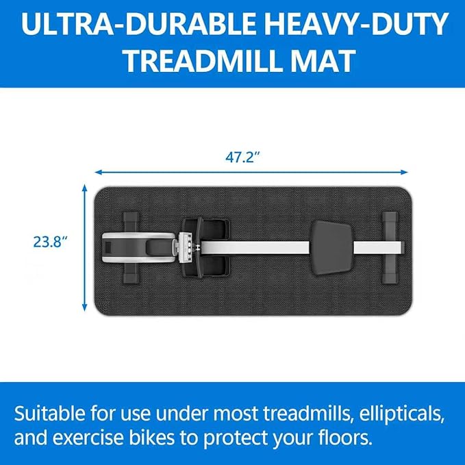 Treadmill Mat,Bike Mat,Stationary Bike Mat,Foldable Treadmill Mat for Hardwood Floors,Under Exercise Bike Trainer Pad for Indoor Gym Equipment Hardwood Floor Carpet Protector