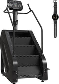 Stair Climber with LED Screen, Commercial Grade Stepmill Exercise Machine, 15 Speed Levels Stair Climber Stepping Machine for Cardio and Lower Body Workouts, 660LBS, 15-164 Steps/Minute