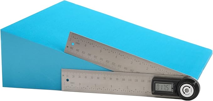 DEAYOU 2 Pack Yoga Foam Wedge, 13" EVA Foam Calf Stretch Slant Board for Lower Leg Strength Improve, Squat Wedge Incline Block for Workout, Exercise, Heel, Foot, Knee Pad, Wrist Back Support (Blue)