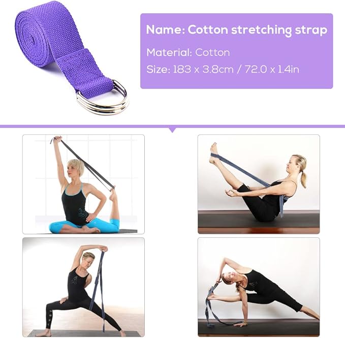 5pcs Yoga Equipment Set Include Yoga Ball Yoga Blocks Stretching Strap Resistance Loop Band Exercise Band