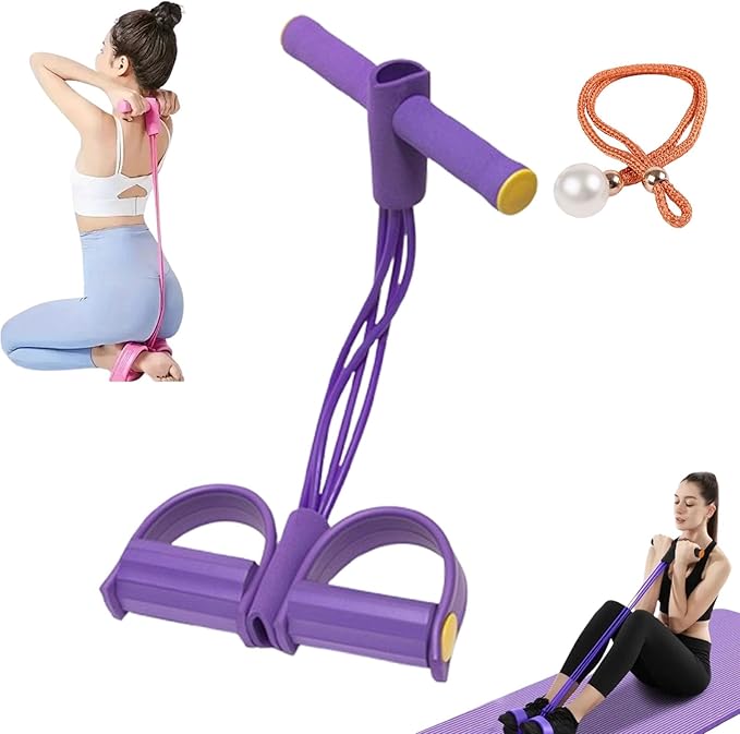 2026 New 8-Tube Pedal Resistance Device - Detachable and Adjustable Pedal Resistance Device, 21 Fitness Resistances Bands, Stretching Workout Fitness Bands for Full Body Exercise