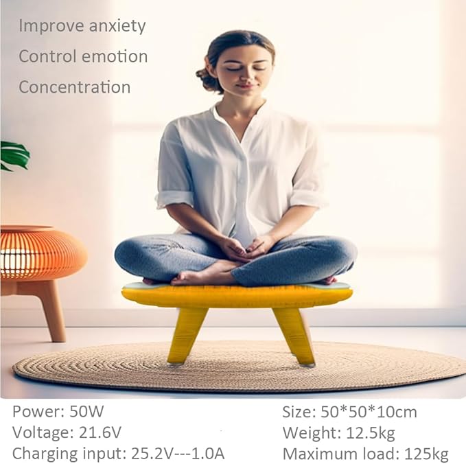 Fitness Meditation Bench Meditation Kneeling Mat Shaking Machine Meditation Bench for Assisted Meditation, Yoga Practice