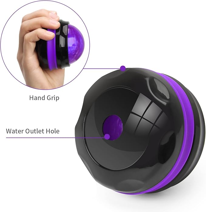 Coolrunner Massage Ball, Manual Roller Massager, Handheld Self Massage Therapy and Relax Full Body Tools for Sore Muscles, Shoulders, Neck, Arms, Legs, Back, Foot, Body (Purple)