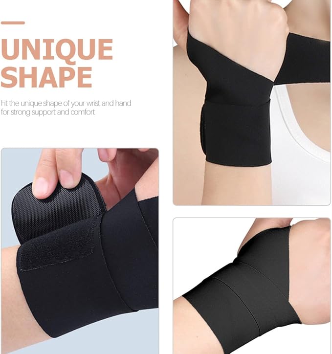 Kisangel 2pcs Breathable Adjustable Fitness Wrist Brace Thumb Support, Elastic Sports Wrist Sleeve for Gym and Weightlifting, Wear-Resistant Joint Wraps for Injury Prevention