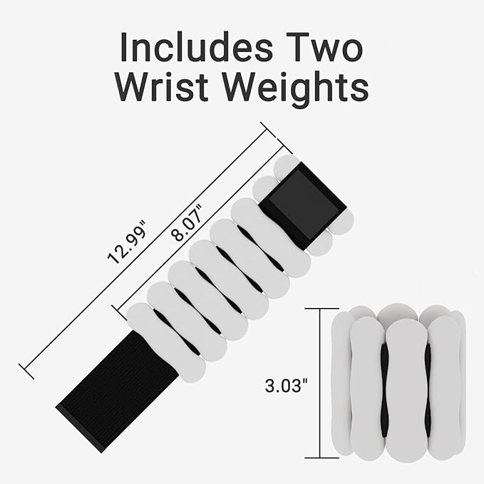 Wrist Ankle Weights for Women Men, Leg Arm Wrist Weights Bangles 1lb*2 2lb*2 Wearable Weights Pilates Weighted Bracelet for Strength Training Walking Swimming Yoga Physical Therapy