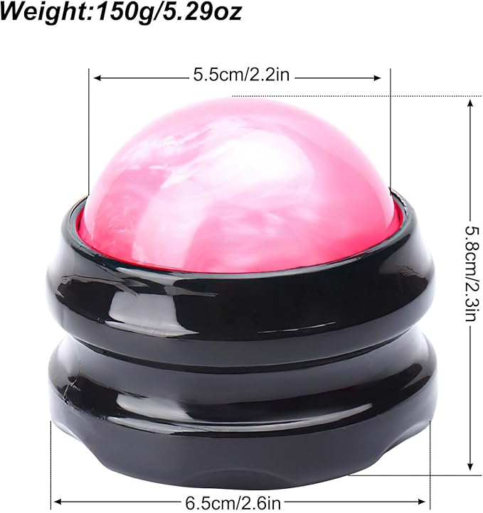 WOVTE Massage Ball, Lacrosse Balls, Self Massage Tool for Sore Muscles, Shoulders, Neck, Back, Foot, Body, Deep Tissue, Trigger Point, Muscle Knots, Yoga and Myofascial Release (Pink)