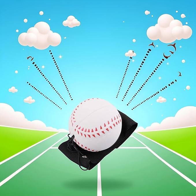 Wrist Return Ball, Sports Wrist Ball, Baseball On A String Rubber Rebound Wristband, Durable Elastic String Attached Rebound Balls