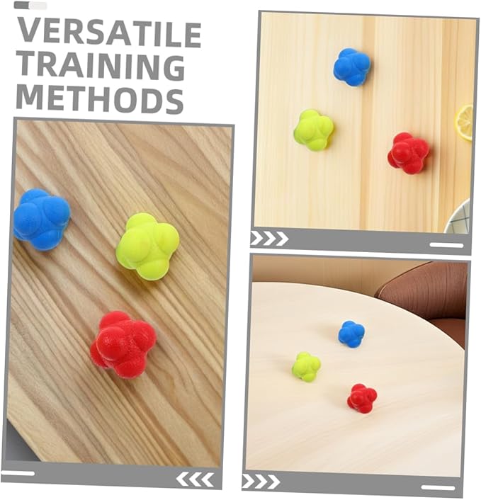 6pcs Reflex Training Balls for Boy Girl and Adults Enhance Speed and Coordination for Sports Agility Durable Elastic Reaction Balls for Hand-Eye Coordination