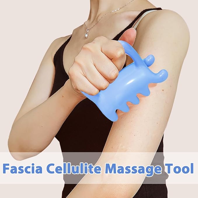 Large Fascia Massage Blaster Tool for Cellulite, Myofascial Release, Muscle Knots, Trigger Points, Cellulite Massager Tool for Body Tension Relief Promote Lymphatic Circulation Blue